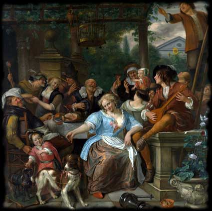 Jan Steen, 'Merry Company on a Terrace', mid-17th c.