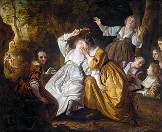 Jacob van Loo. Amarillis Crowning Mirtillo, 1640-60.