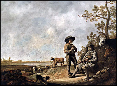 Aelbert Cuyp. Piping Shepherds, 1643-44.