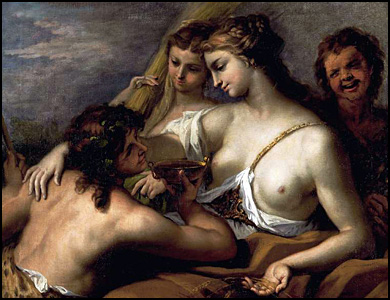 Sebastiano Ricci. Bacchus and Ceres, before 1710. The Fitzwilliam Museum.