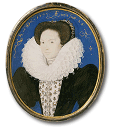 Portrait Miniature of Lady Arabella Stuart by Nicholas Hilliard, c. 1595