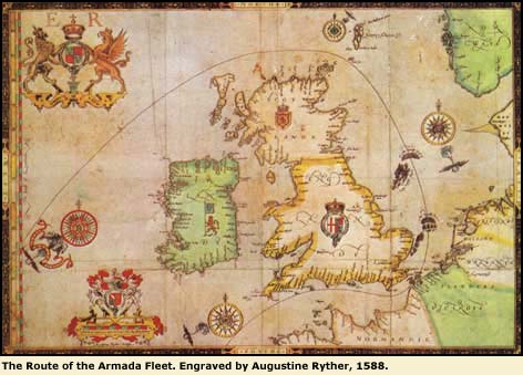 Route taken by the Spanish Armada