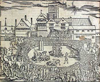 The Burning of Anne Askew, woodcut