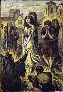 1869 Illustration of the Martyrdom of Anne Askew