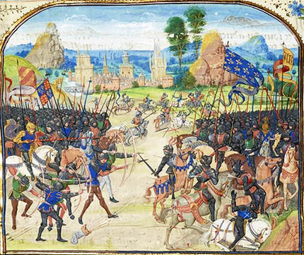The Battle of Poitiers, from a 15th-century French Manuscript