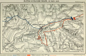 Battlefield Map of the Battle of Blore Heath