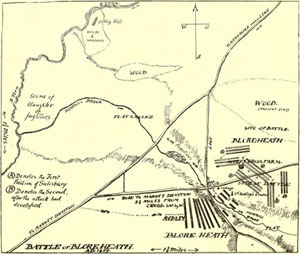 Battlefield Map of the Battle of Blore Heath