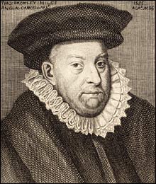Engraved portrait of Sir Thomas Bromley, Lord Chancellor