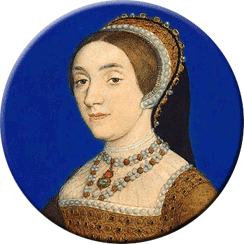Portrait of Queen Catherine Howard by Hans Holbein. Royal Collection.