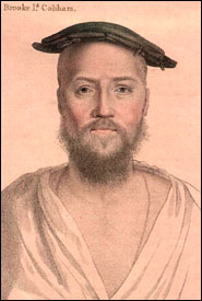 Mezzotint portrait of George Brooke, Lord Cobham, after Holbein's sketch