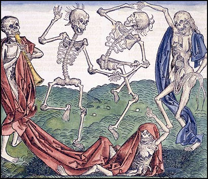 Dance of Death Coloured Woodcut