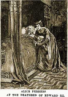 Alice Perrers at the deathbed of King Edward III