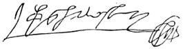 Signature of George Talbot, Earl of Shrewsbury from Doyle's 'Official Baronage'