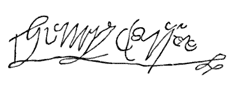 Signature of Henry Bourchier, Earl of Essex, from Doyle's 'Official Baronage'