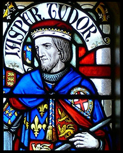 Stained Glass Window of Jasper Tudor, Cardiff Castle