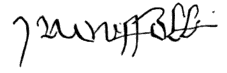 John Howard's signature as Duke of Norfolk, from Doyle's 'Official Baronage'