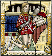 Drawing of a Stained Glass Window with Sir John Howard, from the British Museum