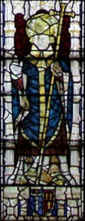 John Kemp in stained glass window of Bolton Percy Church