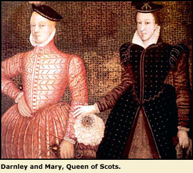 Darnley and Mary, Queen of Scots. Portrait at Hardwicke Hall.