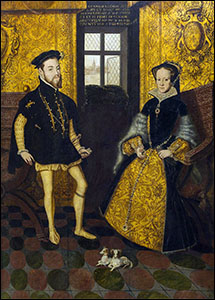 Philip II of Spain and Mary I of England by Hans Eworth, 1558. Woburn Abbey.