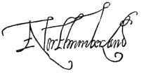 Signature of Thomas Percy, 7th Earl of Northumberland