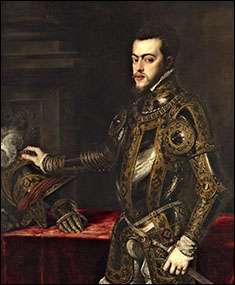 Portrait of Philip II. Titian, 1551.