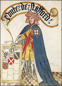 Ralph de Stafford, 1st Earl of Stafford
from the Bruges's Garter Book