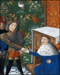 King Richard II arriving at Pleshy to arrest Thomas Woodstock, Duke of Gloucester