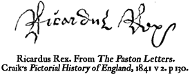 Signature of Richard III, King of England