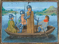 Robert de Vere fleeing Radcot, from the Froissart Chronicles