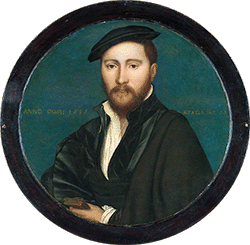 Portrait of Ralph Sadler (?) by the workshop of Hans Holbein. The Met.