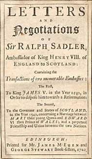 Title-page of Sadler's Letters, 1720