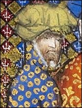 Portrait of John de Montagu or Montacute, 3rd Earl of Salisbury from BL MS Harley 1319.