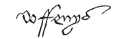 Signature of William Fiennes, 2nd Lord Say and Sele, from Doyle's 'Official Baronage'