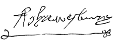Signature of Francis Talbot, Earl of Shrewsbury from Doyle's 'Official Baronage'