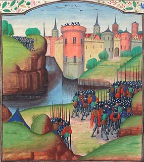 The Siege of Calais, from a 15th-century French Manuscript