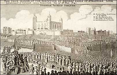Execution of Thomas Wentworth, Earl of Strafford, May 12, 1641
