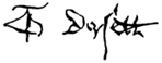 Signature of Thomas Grey, 1st Marquis of Dorset, from Doyle's 'Official Baronage'
