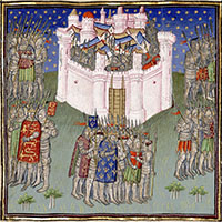 The Siege of Tournai, from a 15th-century French Manuscript of Froissart's Chronicles
