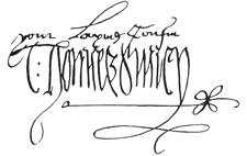 Thomas Howard's signature as Earl of Surrey