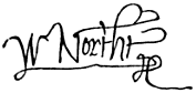 Signature of William Parr, Marquess of Northampton  from Doyle's 'Official Baronage'