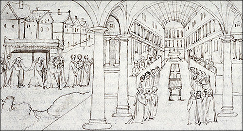 Wolsey's funeral at Leicester Abbey