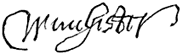 Signature of William Paulet, 1st Marquis of Winchester, from Doyle's 'Official Baronage'