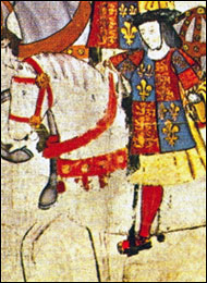 Portrait of Sir Thomas Wriothesley from a 1511 Tournament Roll