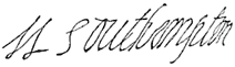 Signature of Henry Wriothesley, 3rd Earl of Southampton