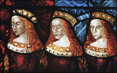 Elizabeth, Cicely, and Anne of York, daughters of King Edward IV