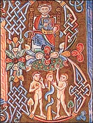 Adam and Eve. from a Frankish Psalter. 1279.