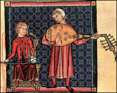 Unknown Spanish Artist: Minstrels with a Rebec & a Lute