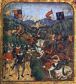 Manuscript illumination of the Battle of Agincourt