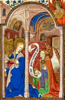 Annunciation from 'The Dunois Hours', c1450